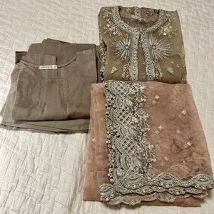 Baroque Beautiful Embroidered Organza Jacket Style Shalwar Kameez